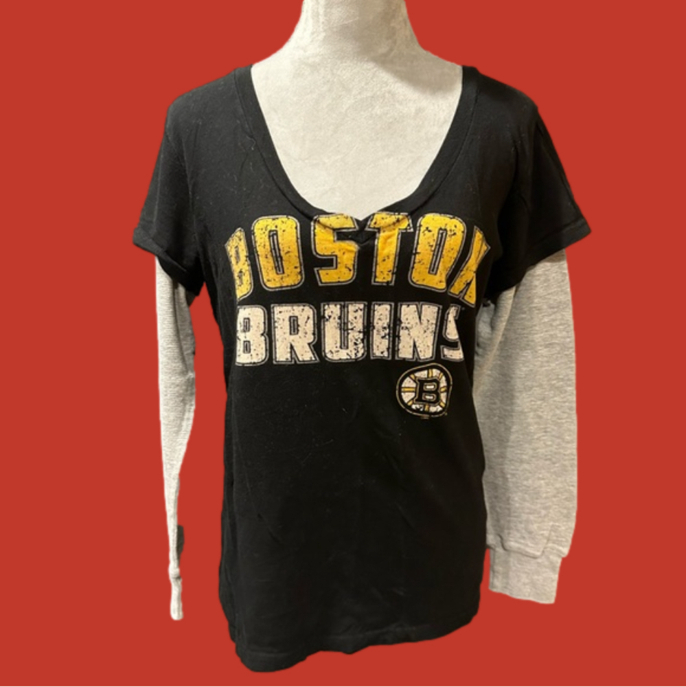 Boston Bruins Long Sleeve V Neck-medium